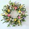 Summer Wreaths for Front Door, 22 Inch Eucalyptus Wreath with Hello Sign, Colorful Little Daisies and Winter Jasmine, Summer